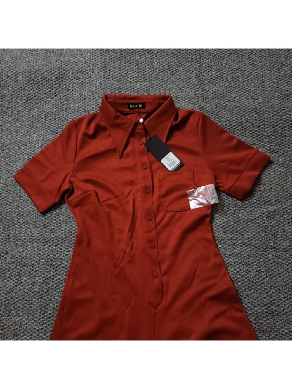 Suzie Kondi Ponte Jumpsuit Womens Large Rust Red Short Sleeve Wide Dashuri